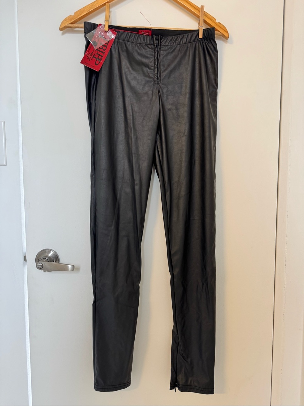 Tripp NYC Black Faux Leather Skinny Pants